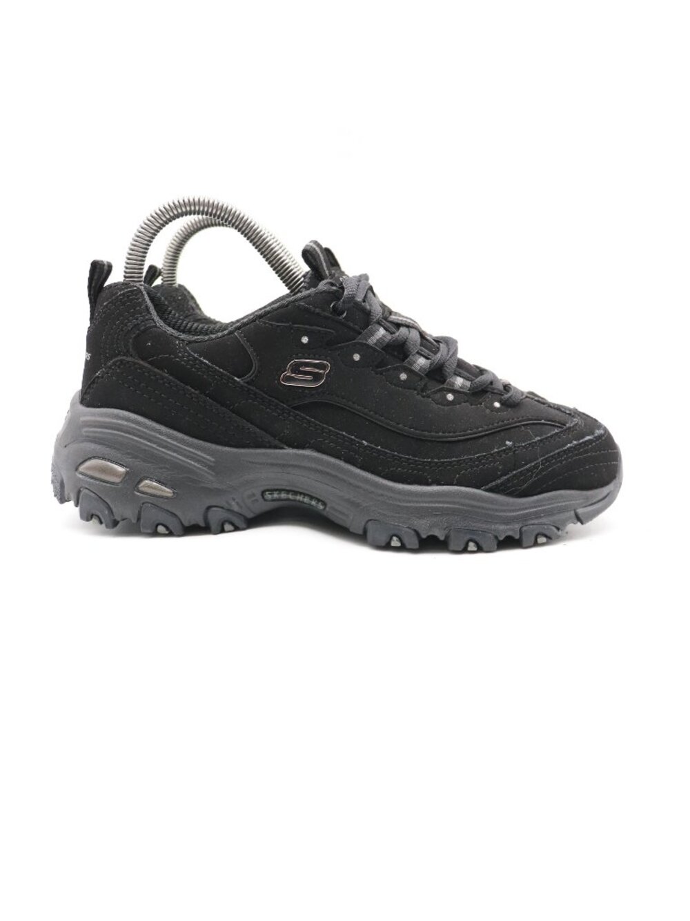 Skechers D'Lites Women's 6.5 Foam Cushion Walking Casual Athletic Black Sneakers